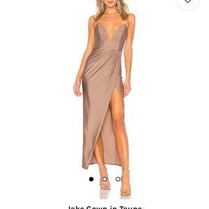 Michael Costello Jake Gown Taupe Small NWT